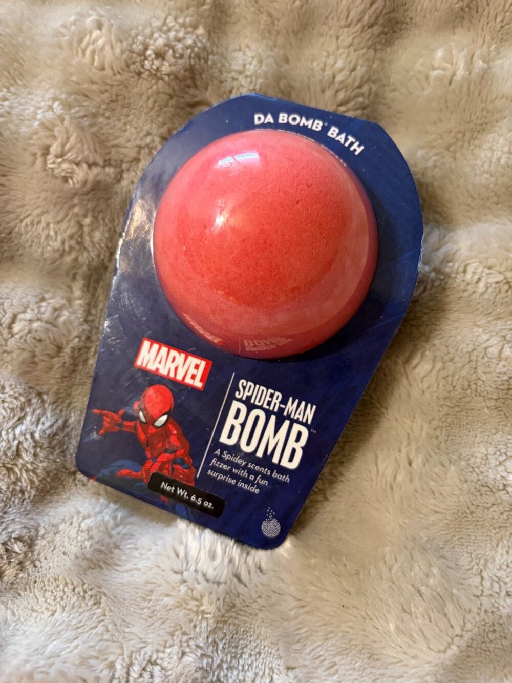 Da Bomb Spider-Man Bath Fizz Bomb Toy Surprise Inside Marvel Superhero Fizzy